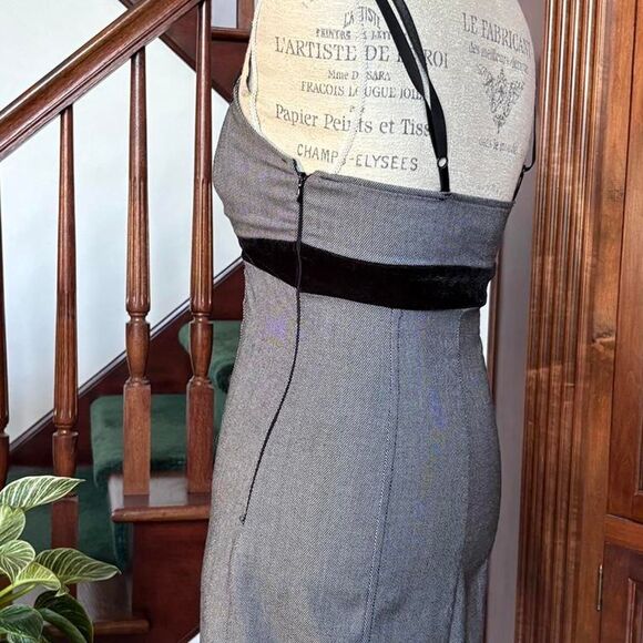 Sandro Office Siren CorpCore Grey and Black Dress Pencil Vintage - Picture 4 of 6